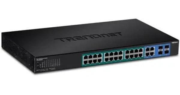 TRENDnet TPE-5028WS / Switch / 24x Gigabit PoE+ / 4x SFP combo / Managed / 370W PoE / 19" (TPE-5028WS)