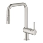 GROHE - Minta Dřezová baterie s výsuvnou sprškou, supersteel 32322DC2
