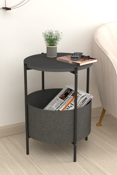 FRONTI Konferenční stolek RINA s úložným prostorem - antracit