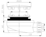 Sifon sprchový 90 SNÍŽENÝ v.63mm nerez DN40, nízký EWNN940 EWNN940 HLSV9040