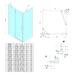 GELCO - TRINITY BLACK obdélníkový kout 1100x800 levý, matné sklo, GT5680-11ML-B GT5680-11ML-B