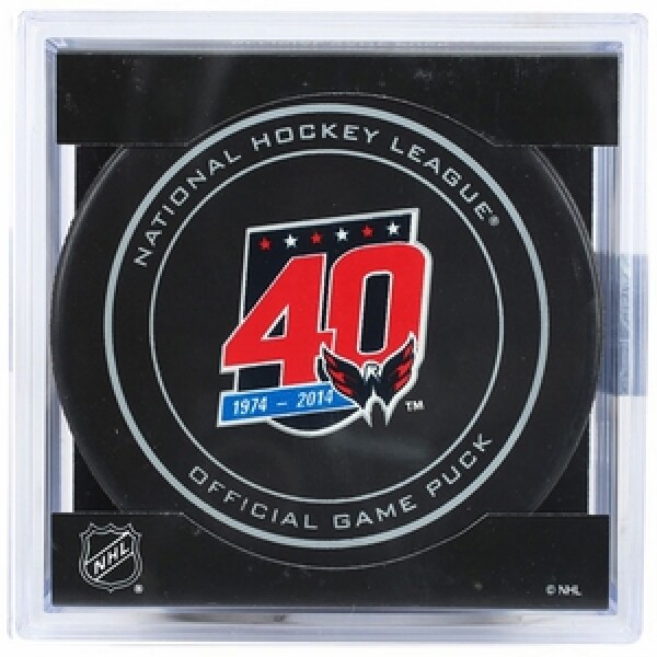 Inglasco / Sherwood PUK Washington Capitals NHL GAME REPLICA 2015 - 40 YEARS OF HISTORY