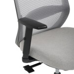 Židle kancelářská, šedá MESH síťovina, šedá látka, plastový kříž, synchronní mechanismus, kolečka pro tvrdé povrchy