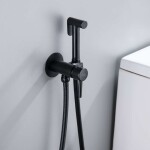 Kielle - Oudee Set pákové baterie pod omítku s bidetovou sprškou, matná černá 10402214