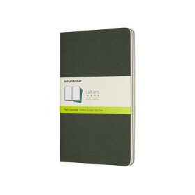 Sešity Moleskine Cahier, L, čisté, 3 ks - tm. zelené