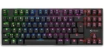 Sharkoon PureWriter TKL RGB / nízkoprofilová herní klávesnice / mechanická / drátová / RGB / Kailh Blue spinač / DE (4044951021512)
