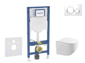 GEBERIT - Duofix Set předstěnové instalace, klozetu Gaia a sedátka softclose, tlačítko Sigma20, bílá/chrom SANI11CA3118B