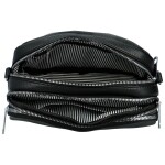 Trendy dámská koženková crossbody kabelka Rory, černá