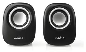 Nedis PC reproduktor 2.0 / Reproduktor / 12 W / USB napájení / 3.5 mm jack (CSPR10020BK)