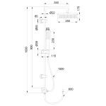 INVENA - Dešťová sprcha amfisa černá; AU-39-004-K