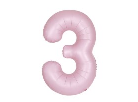 Balónek narozeniny číslo 3 světle růžové 86 cm Balónek narozeniny číslo 3 světle růžové 86 cm