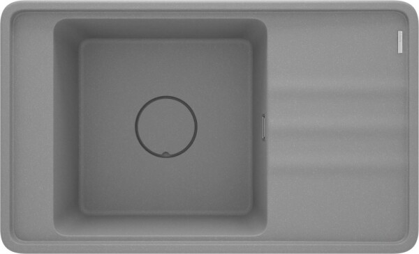 DEANTE - Momi kovově šedý Granitový dřez, 1-miska s odkapávačem ZKM_S11B
