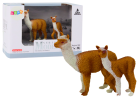 Mamido Figurka dospělá lama 8 cm s mládětem lamy 6 cm Zvířata světa