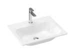 RAVAK - Chrome Slim Umyvadlo 61x49 cm, s přepadem, otvor pro baterii, bílá XJX01160008