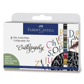 Popisovač Faber-Castell Pitt Artist Pen Calligraphy 8 kusů