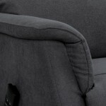 TV a relaxační křeslo s elektrickým ovládáním, potah šedá látka, 2 motory 240V/2