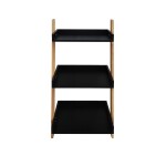 Set poličky a nosníků Naturel Home černá/ořech mat 53,5x98x40 cm HOMEP3C HOMEP3C