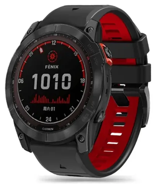 Tech-Protect IconBand Pro černo-červená / Řemínek / Garmin Fenix 3 5X 3HR 5X Plus 6X 6X Pro 7X