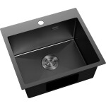MEXEN - Solix ocelový dřez 1-bowl 500 x 450 mm, černá HC 6402501000-70HC