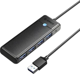 Orico USB hub 4x USB-A černá / USB hub / 4x USB-A 3.0 / 5 Gbps (PAPW4A-U3-015-BK-EP)