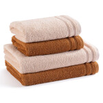 Sada froté ručníků a osušek MELISA hnědá + béžová 4 ks