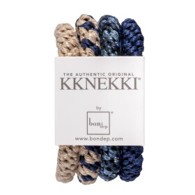 KKNEKKI Gumička do vlasů Kknekki no. 3 – set 4 ks, modrá barva, textil