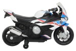 Mamido Dětská elektrická motorka BMW S1000RR bílo-modrá