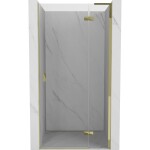 MEXEN/S - Mist-H L sprchové dveře křídlové pravé 90, transparent, zlatá 8A5L-090-000-50-00-P