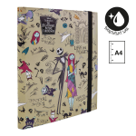 Colorino školní box s gumičkou, Tim Burton 2, A4, hřbet 3 cm, lepenka, šedé