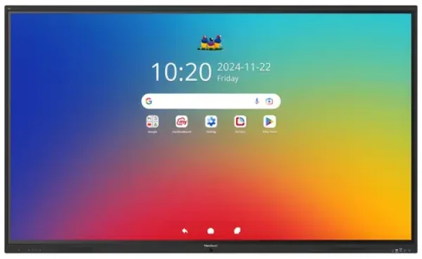 86" ViewSonic IFP86 černá / Interaktivní panel / 4K UHD / Android 16 EDLA / 64 dotykových bodů IR / Wi-Fi 6 / 8GB/128GB (IFP8641-1-1C)
