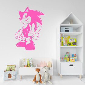 Samolepka Postava Ježek Sonic Barva: růžová, Velikost: 100 x 68 cm