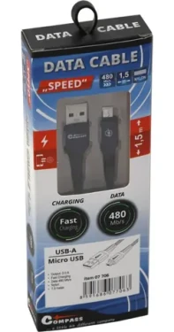 Compass SPEED nabíjecí kabel USB-A - micro USB / Nabíjecí kabel / 1,5 m