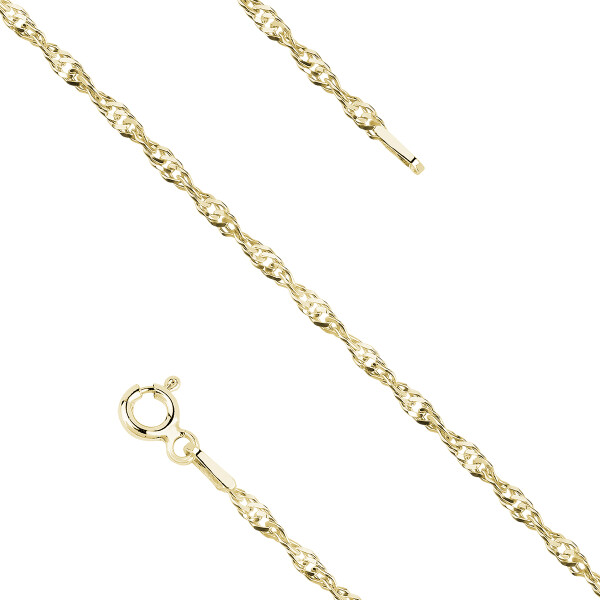 LUNICA Jemný stříbrný náramek GOLD 0780