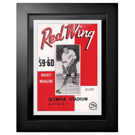 Mustang Obraz v rámu Detroit Red Wings NHL Program Cover Red Wing Magazine Olympia Stadium 1959