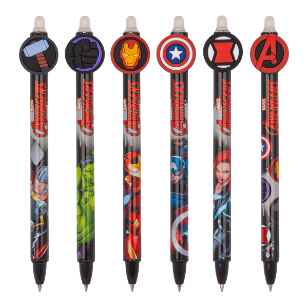 Colorino gumovatelné pero Avengers II, 36 ks, modrá náplň, displej - 36ks
