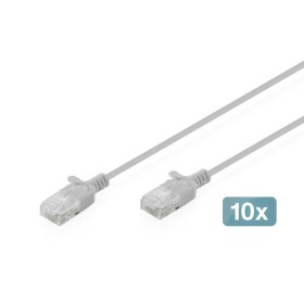Digitus DK-1618-020S-10 RJ45 síťové kabely, propojovací kabely CAT 6 U/UTP 2 m šedá 10 ks