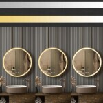 REA - Zrcadlo LED 80cm MMJ BRUSH ROSE GOLD HOM-05509