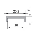 ProALU Profil C 3m (22PA181816C)
