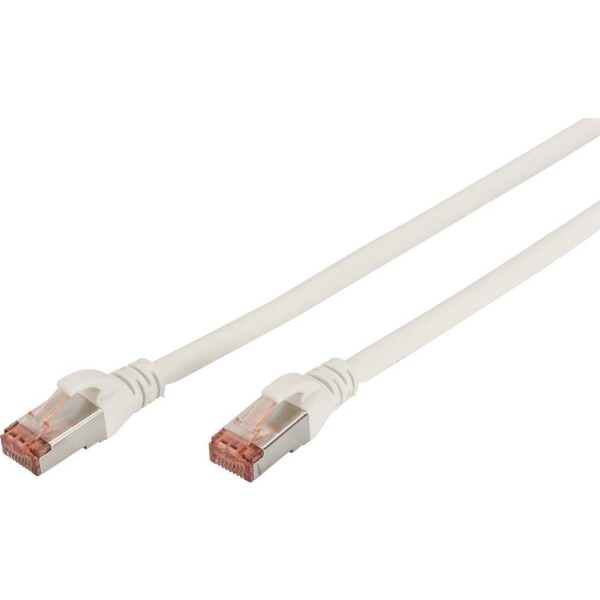 Digitus DK-1644-050/WH RJ45 síťové kabely, propojovací kabely CAT 6 S/FTP 5.00 m bílá samozhášecí, fóliové stínění, stínění pletivem, stíněný, bez halogenů,