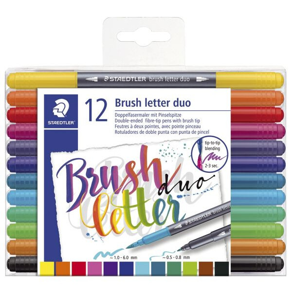 "Brush letter Duo", 12 oboustranné, STAEDTLER