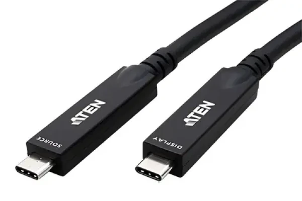 ATEN UE3415F černý / Kabel USB-C / AOC / 10Gbps / DP / PD 60W / 15m (UE3415F-AT)