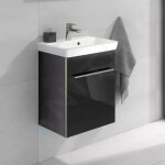 VILLEROY & BOCH - Avento Umyvadlová skříňka, 430x514x352 mm, 1 dvířka, Crystal Black A88700B3