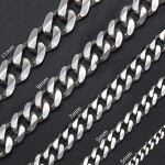 Pánský ocelový náhrdelník Erich, 11 mm řetízek - chirurgická ocel, Stříbrná 11 mm 60 cm
