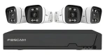 Foscam FNA108E B4 2T černo-bílá / Kamerový set / 8kanálový NVR / 4x kamera / 4K / PoE / 2TB HDD (FNA 108 E B4 2T wh)
