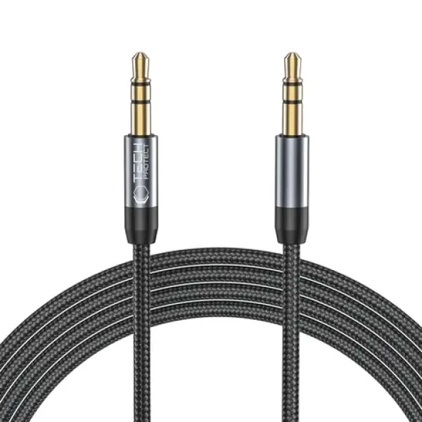 Tech-Protect UltraBoost černá / Audio kabel / Jack 3.5mm - Jack 3.5mm / 1,5 m