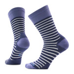 SMARTWOOL Wmns Everyday Pin Stripe Crew Socks, Deep Navy (vzorek) velikost: M