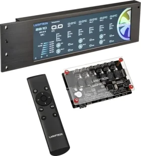 Lamptron CU135 černá / Kontrolér ventilátorů a LED / Display / ARGB / 6 kanálů (LAMP-CU135A)