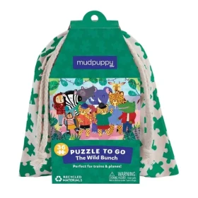 Mudpuppy Puzzle Divoká zvířata v látkovém pytlíku
