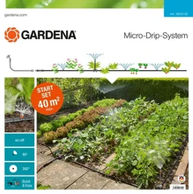 Gardena Micro-Drip Start Set Planted Areas - set pro zavlažování rostlin v záhonech / pro 40 m2 / doprodej (13015-20)