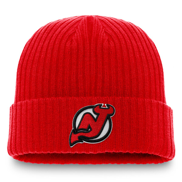 Fanatics Pánská zimní čepice New Jersey Devils NHL A/CAP Beanie W/CUFF